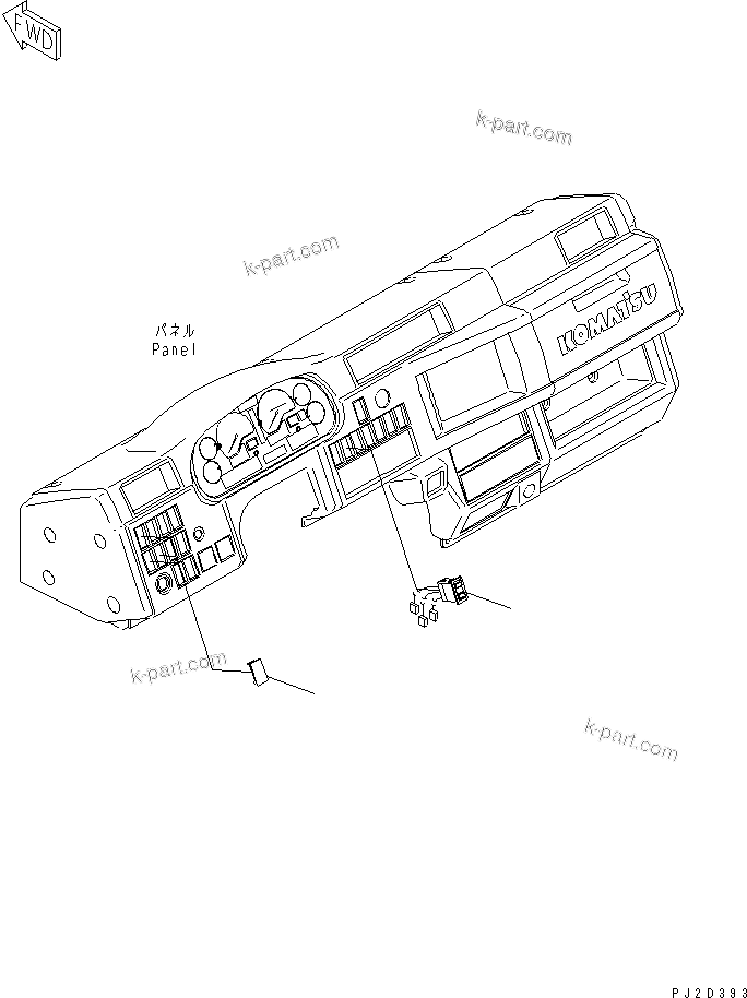 Komatsu parts book diagram for HM300-1 S/N 1001-UP: FLOOR SUB ASS'Y (CAB ELECTRICAL) (WITH EXHAUST BRAKE)(#1016-)