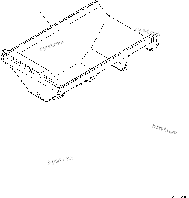Komatsu parts book diagram for HM300-1 S/N 1001-UP: BODY (FOR TAIL GATE)