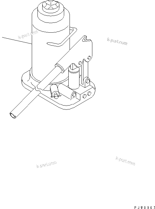 Komatsu parts book diagram for HM300-1 S/N 1001-UP: JACK (30TON)
