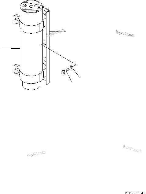 Komatsu parts book diagram for HM300-1 S/N 1001-UP: AIR CONDITIONER PIPING (RECEIVER TANK)(#1001-1172)