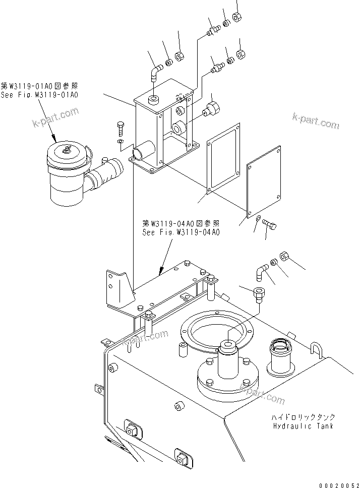 Komatsu parts book diagram for HM300-1 S/N 1001-UP: SAND PROTECTION (FRONT BREATHER)(#1001-1172)