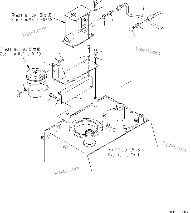 Komatsu parts book diagram for HM300-1 S/N 1001-UP: SAND PROTECTION (FRONT PIPING)