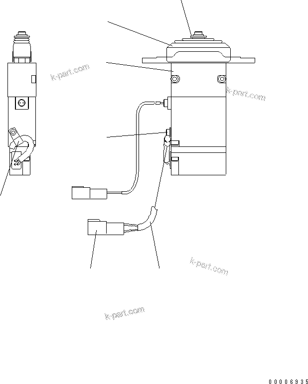 Komatsu parts book diagram for HM300-1 S/N 1001-UP: ELECTRIC LEVER