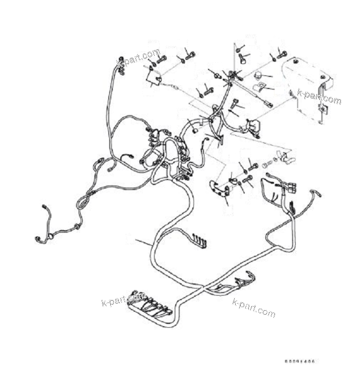 Komatsu parts book diagram for PC70-8 S/N DBBT0001~-up: ELECTRICAL (MAIN WIRING HARNESS)(#10011-10406)