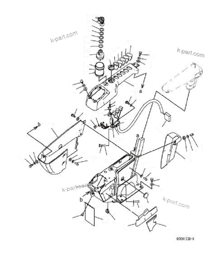 Komatsu parts book diagram for PC70-8 S/N DBBT0001~-up: OPERATOR'S CAB (FLOOR) (CONSOLE,  R.H.)