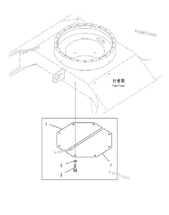 Komatsu parts book diagram for PC70-8 S/N DBBT0001~-up: STRENGTH UNDER COVER(#10011-10015)