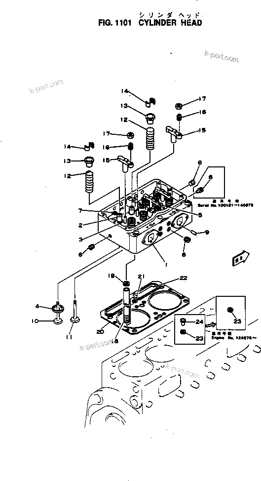 Komatsu parts book diagram for NH-220-CI-2F S/N 100101-UP: 