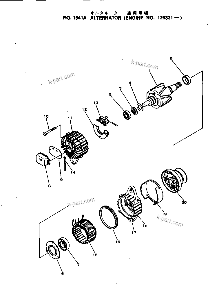 Komatsu parts book diagram for NH-220-CI-2F S/N 100101-UP: 