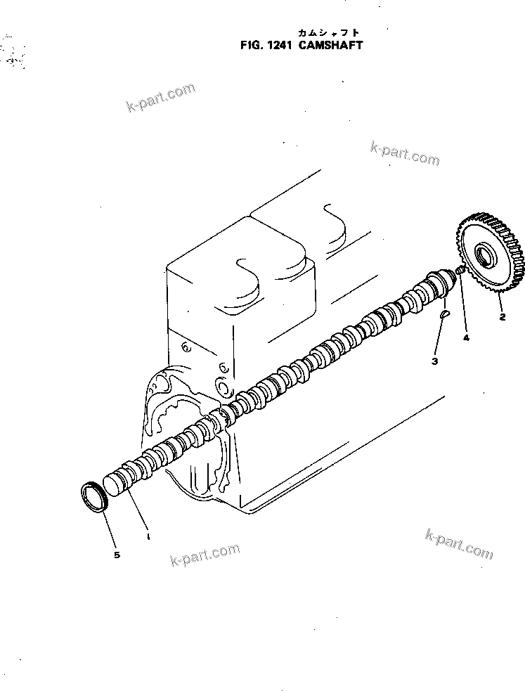 Komatsu parts book diagram for NH-220-CI-2V S/N 141402-UP: CAMSHAFT