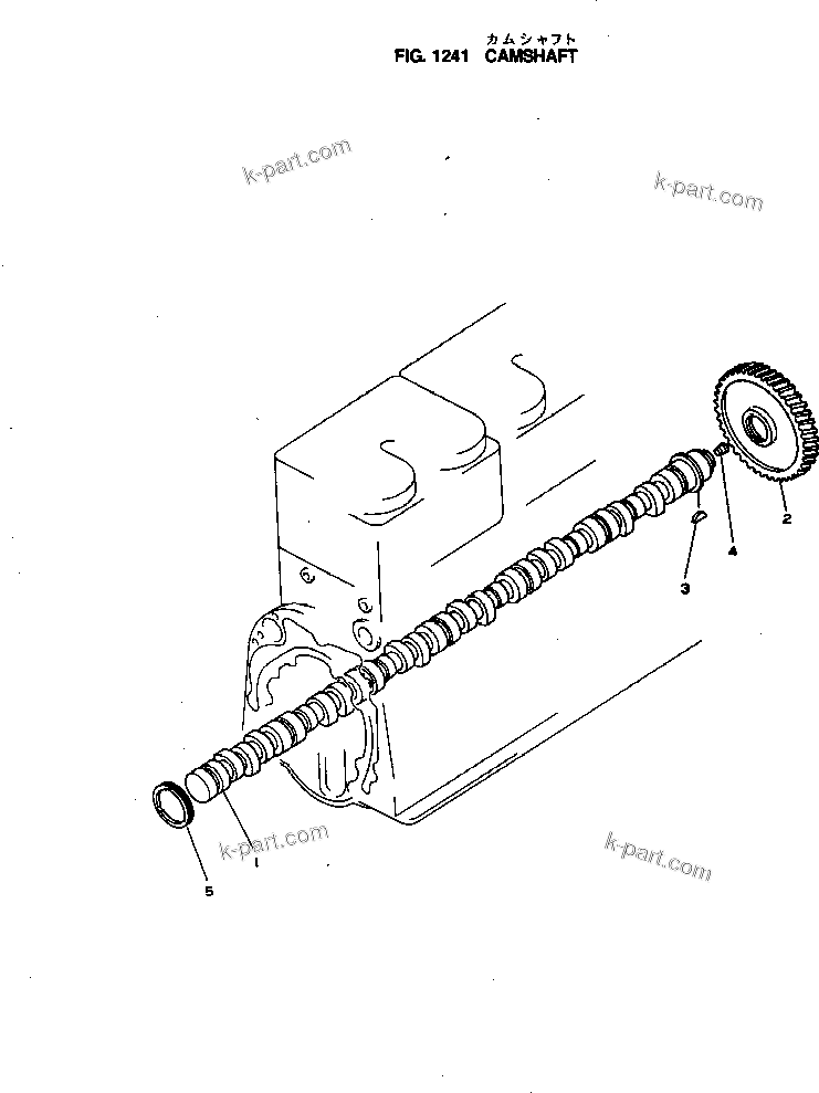 Komatsu parts book diagram for NH-220-CI-2K S/N 100101-UP: CAMSHAFT