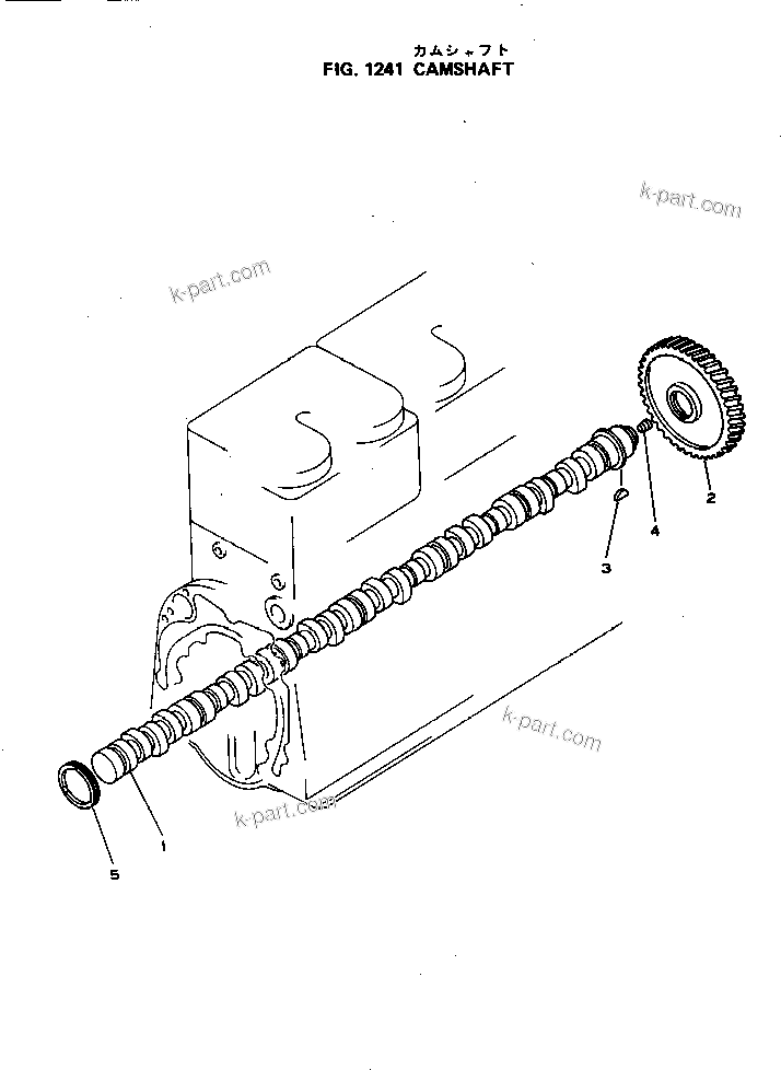 Komatsu parts book diagram for NH-220-CI-2AA S/N 143358-UP: CAMSHAFT