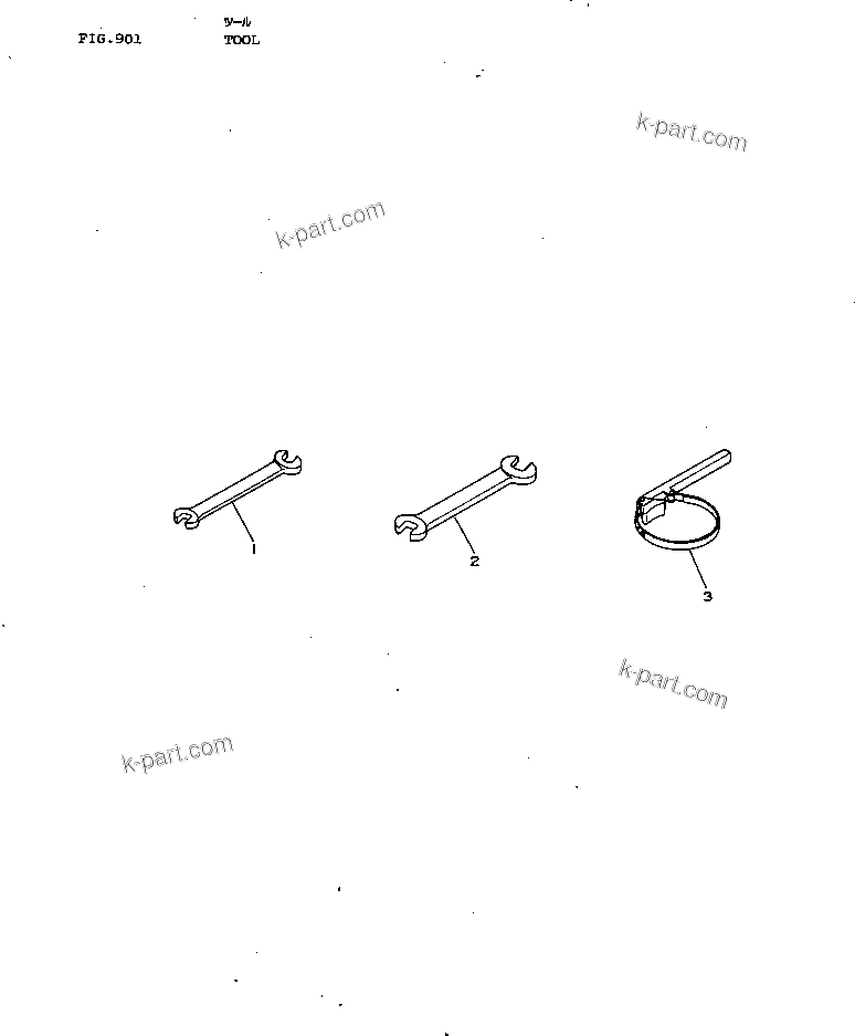 Komatsu parts book diagram for NT-855-1A S/N 139838-UP: TOOL