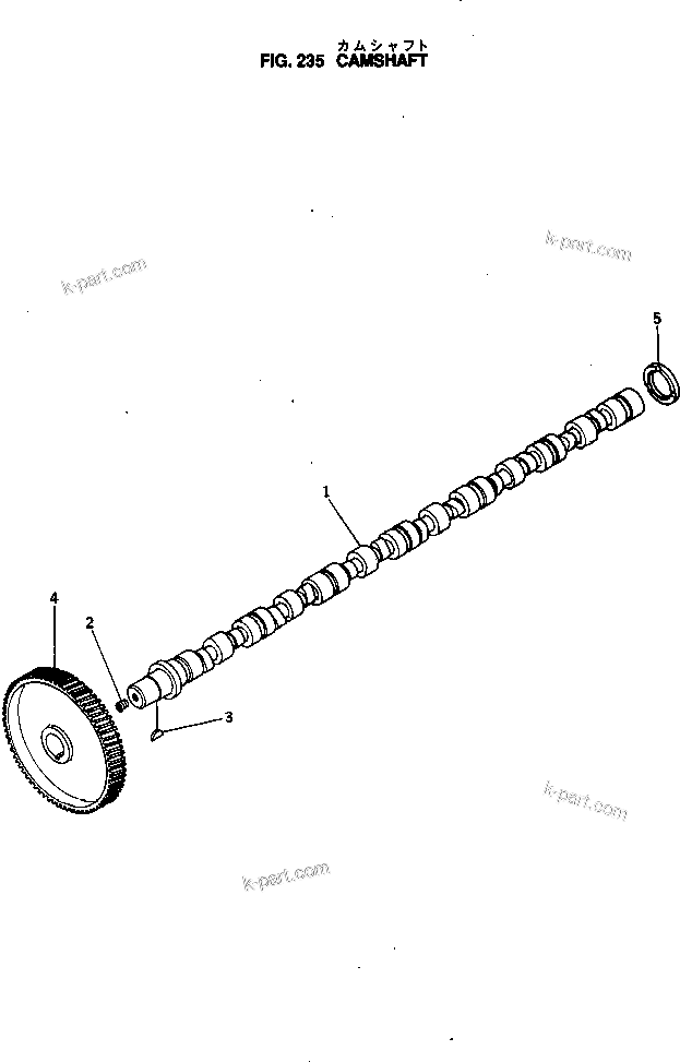 Komatsu parts book diagram for NTO-6-CI-1B S/N 25762-UP: CAMSHAFT