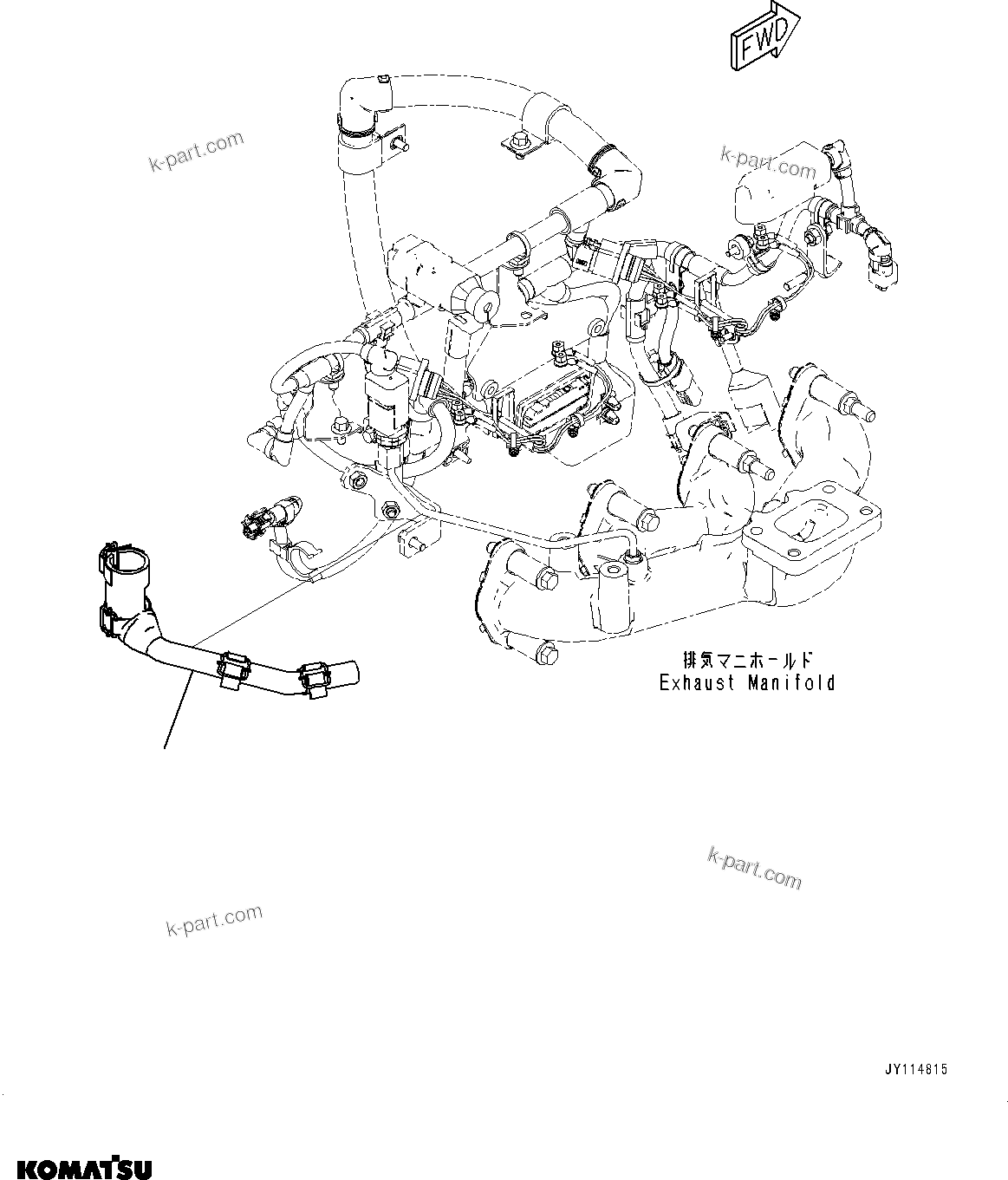 Komatsu parts book diagram for SAA4D107E-5 S/N 26799788-UP (For PC220LC-12): COVER