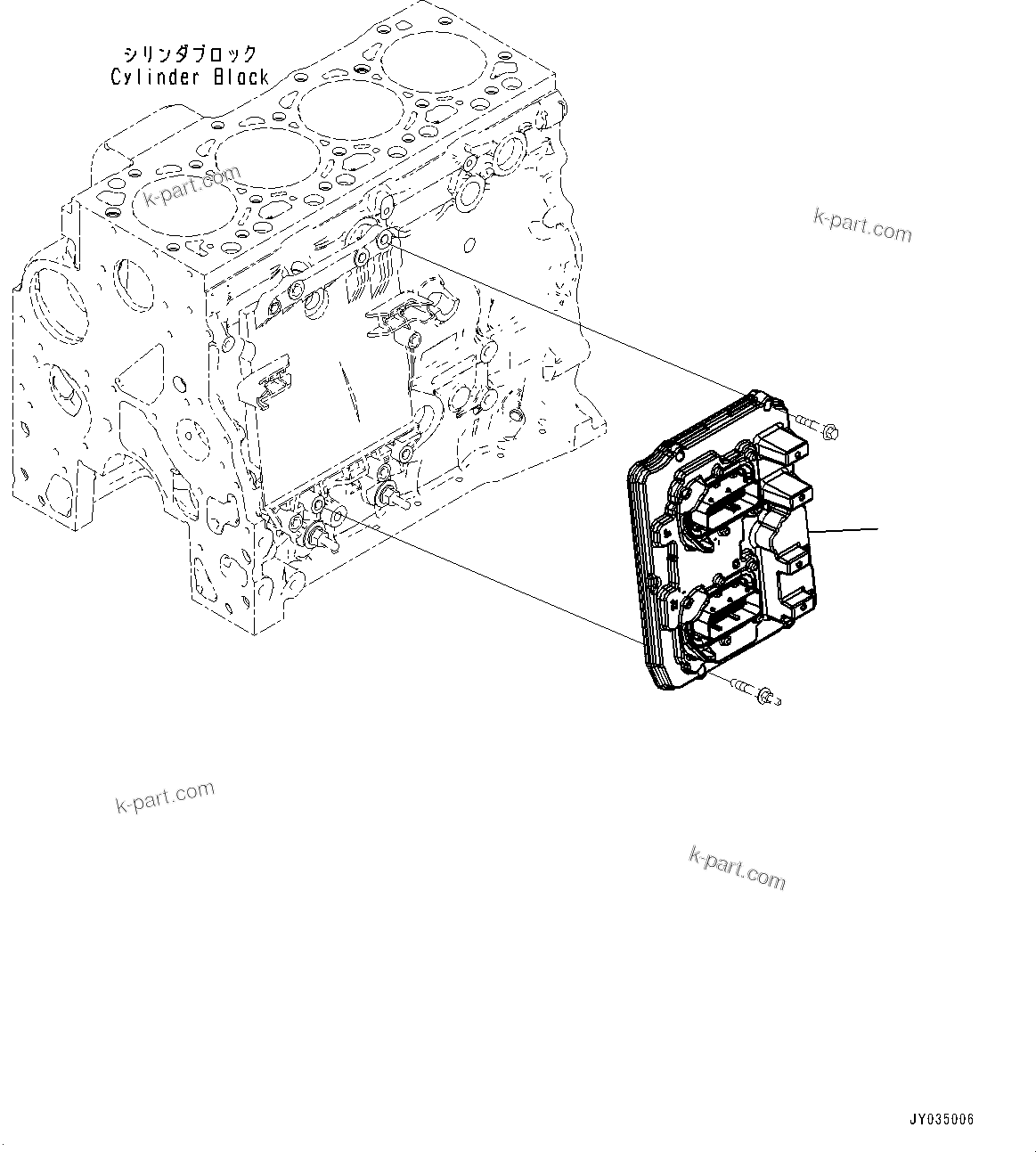 Komatsu parts book diagram for SAA4D107E-5 S/N 26799788-UP (For PC220LC-12): ENGINE CONTROLLER