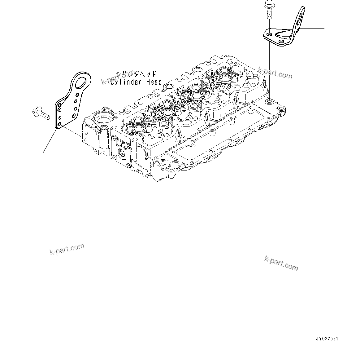 Komatsu parts book diagram for SAA4D107E-5 S/N 26799788-UP (For PC220LCI-12): LIFTING BRACKET