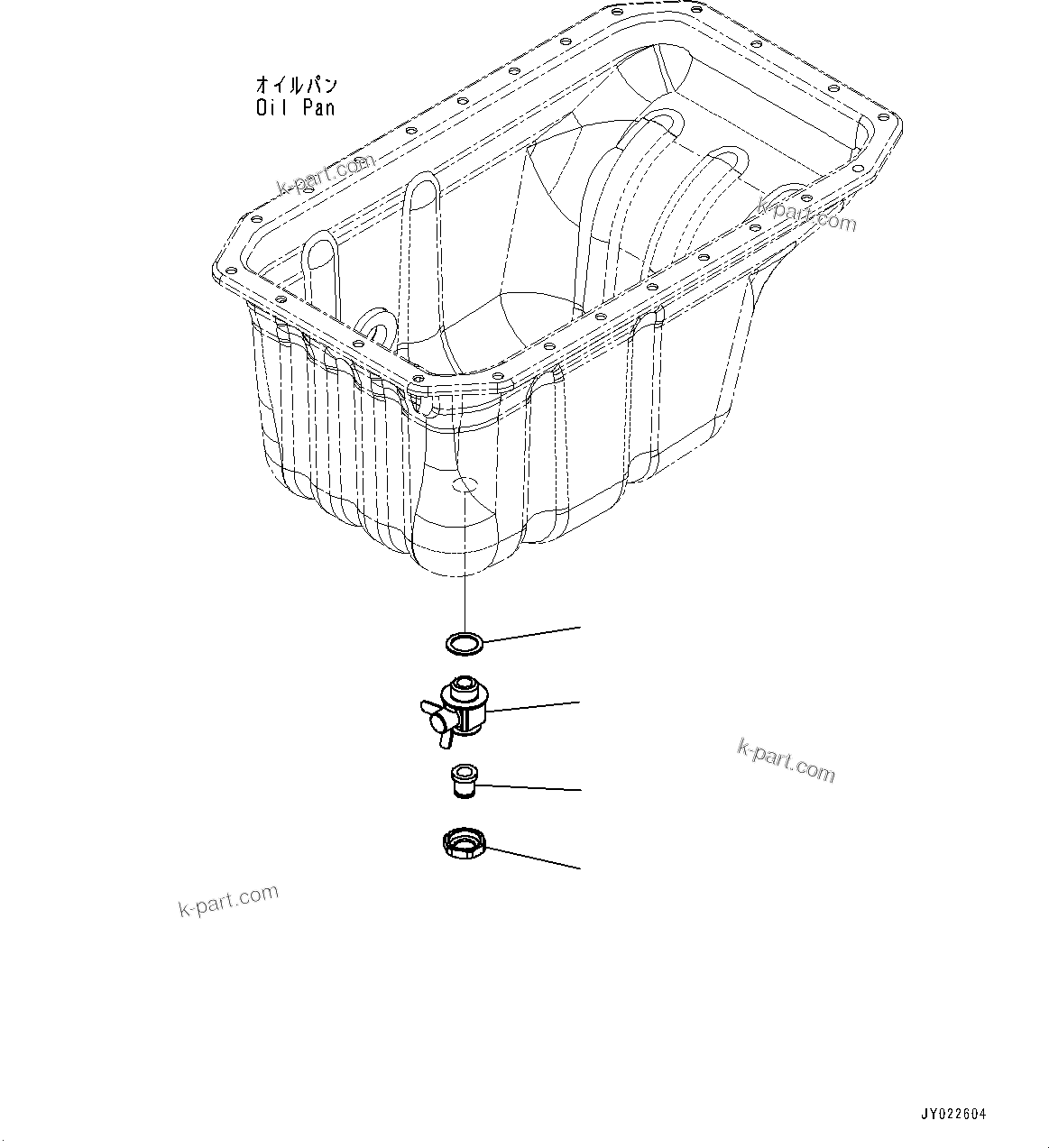 Komatsu parts book diagram for SAA4D107E-5 S/N 26799788-UP (For PC220LCI-12): ENGINE OIL PAN DRAIN