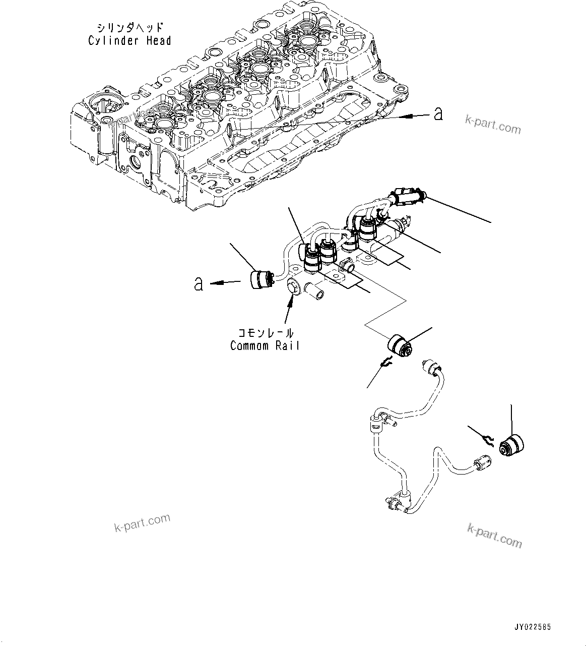 Komatsu parts book diagram for SAA4D107E-5 S/N 26799788-UP (For PC220LCI-12): FUEL SYSTEM RELATED PARTS