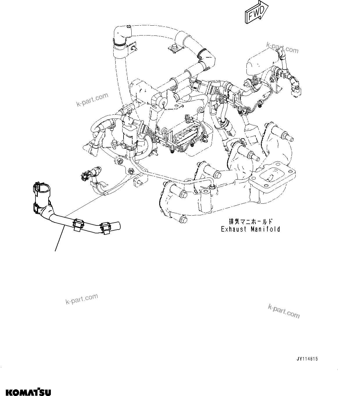 Komatsu parts book diagram for SAA4D107E-5 S/N 26799788-UP (For PC220LCI-12): COVER