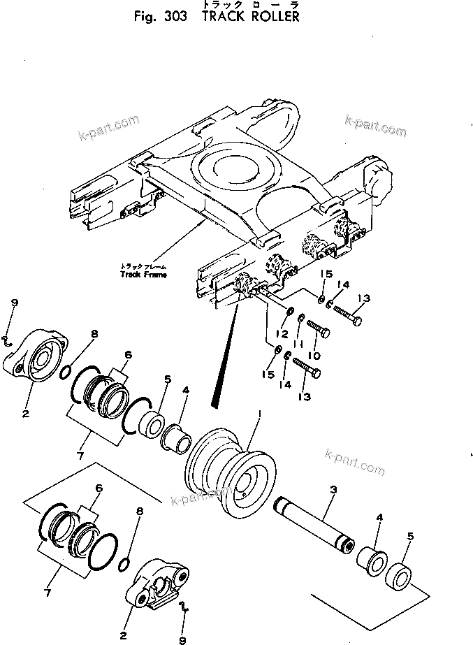 Komatsu parts book diagram for PC02-1 S/N 1003-UP: ДЧЇё Ы-Ч