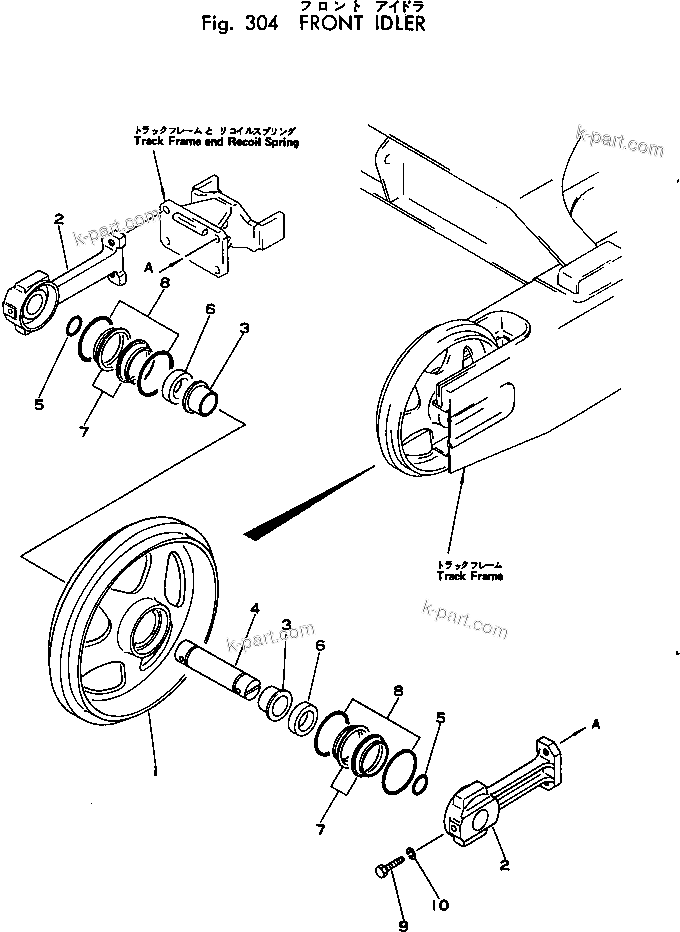 Komatsu parts book diagram for PC02-1 S/N 1003-UP: МЫЭД  ?ІДЮЧ