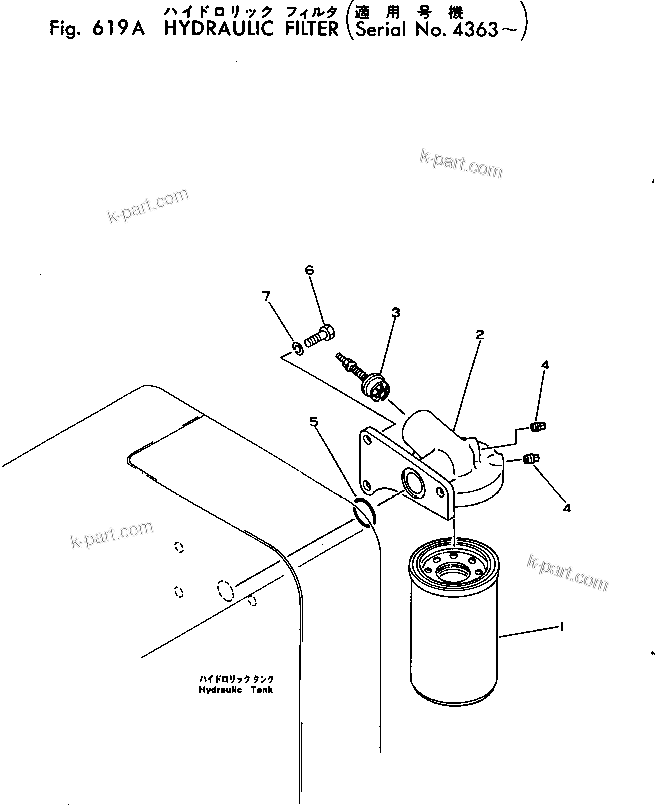 Komatsu parts book diagram for PC02-1 S/N 1003-UP: КІДЮЫШЇё МЁЩА(#4363-)