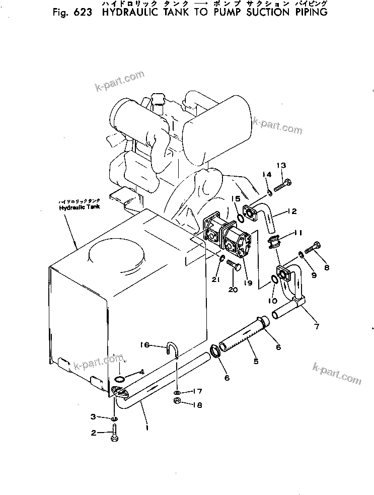 Komatsu parts book diagram for PC02-1 S/N 1003-UP: КІДЮЫШЇё АЭё  ?Ч ОЯЭМЯ  ?ёј ?Э КЯІЛЯЭёЮ
