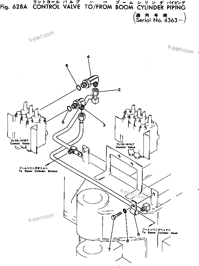 Komatsu parts book diagram for PC02-1 S/N 1003-UP: єЭДЫ-Щ КЮЩМЮ  ?Ч МЮ-С јШЭАЮ КЯІЛЯЭёЮ(#4363-)