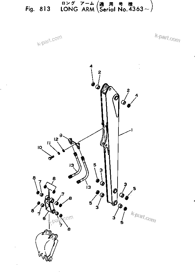 Komatsu parts book diagram for PC02-1 S/N 1003-UP: ЫЭёЮ  ?-С(#4363-)