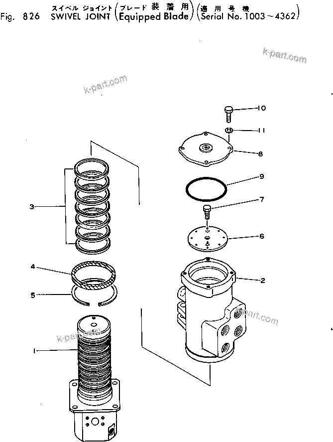 Komatsu parts book diagram for PC02-1 S/N 1003-UP: ЅІНЮЩ јЮ ?ІЭД(#1003-4362)