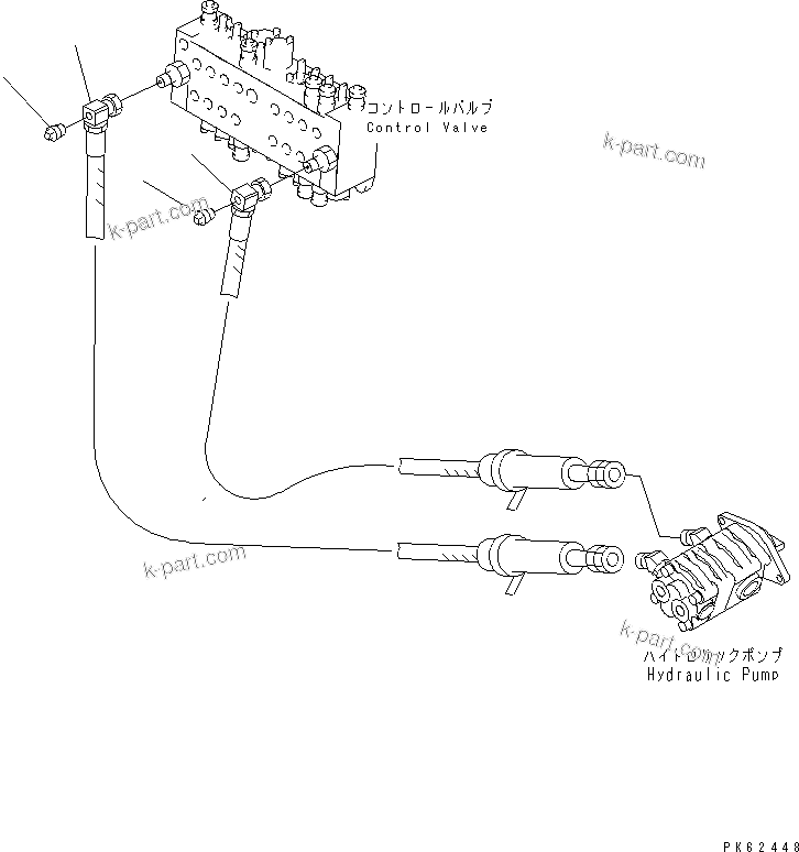 Komatsu parts book diagram for PC03-2 S/N 15001-UP (For FKI): DELIVERY LINE