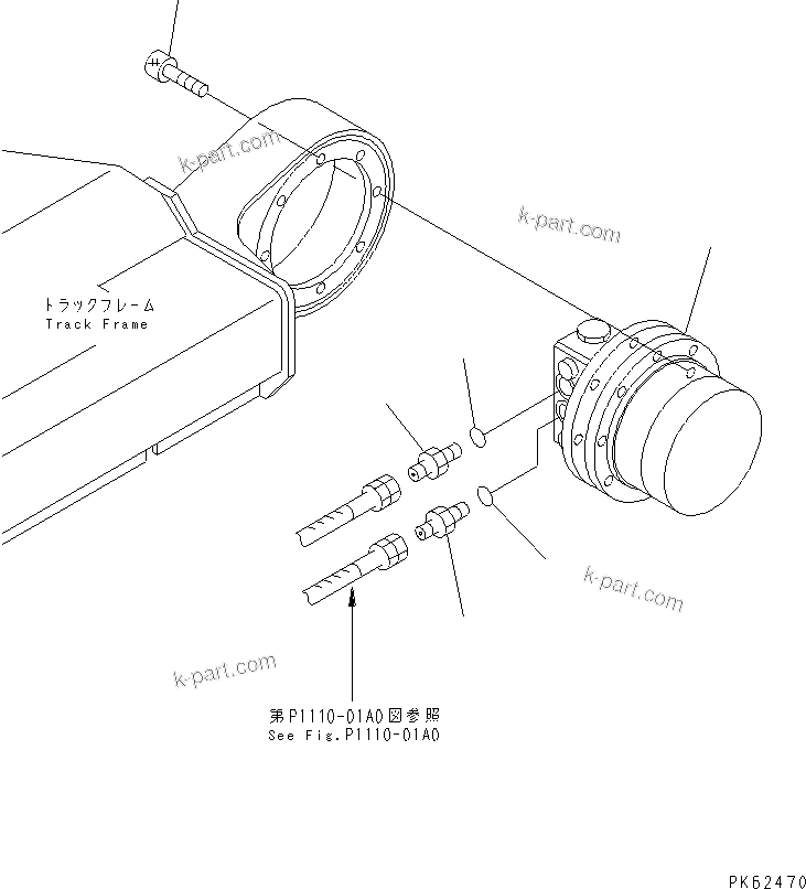 Komatsu parts book diagram for PC03-2 S/N 15001-UP (For FKI): FINAL DRIVE (TRAVEL MOTOR MOUNTING)