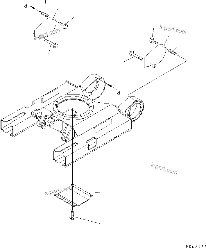 Komatsu parts book diagram for PC03-2 S/N 15001-UP (For FKI): TRACK FRAME COVER