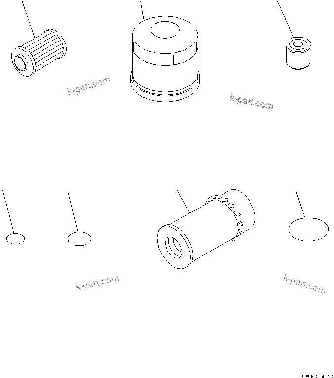 Komatsu parts book diagram for PC03-2 S/N 15001-UP (For FKI): SPARE PARTS