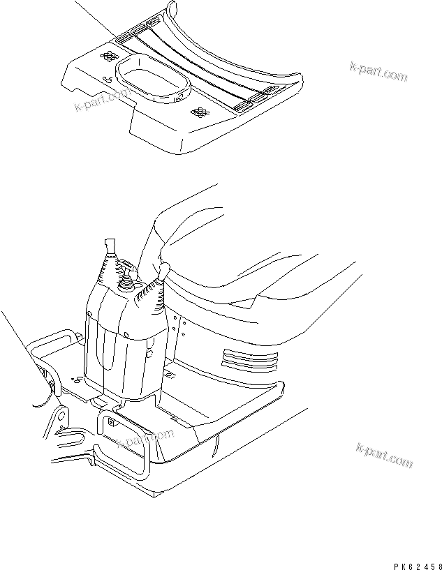 Komatsu parts book diagram for PC03-2 S/N 15001-UP: FLOOR FRAME (FLOOR MAT) (FOR ALTERABLE GAUGE SPEC.)