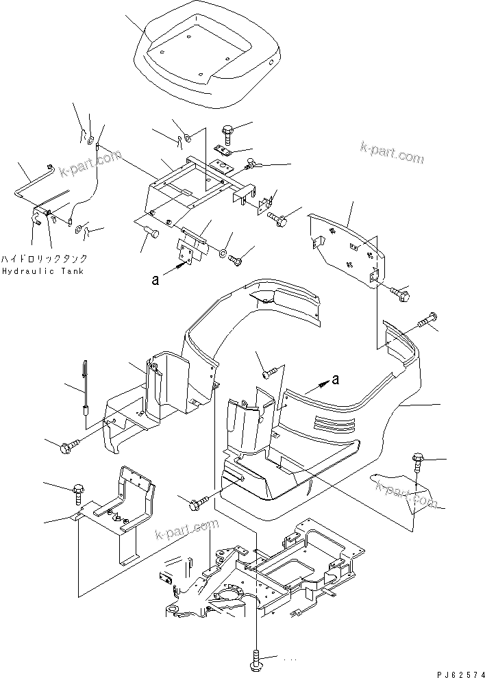 Komatsu parts book diagram for PC03-2 S/N 15001-UP: HOOD (FOR ALTERABLE GAUGE SPEC.)
