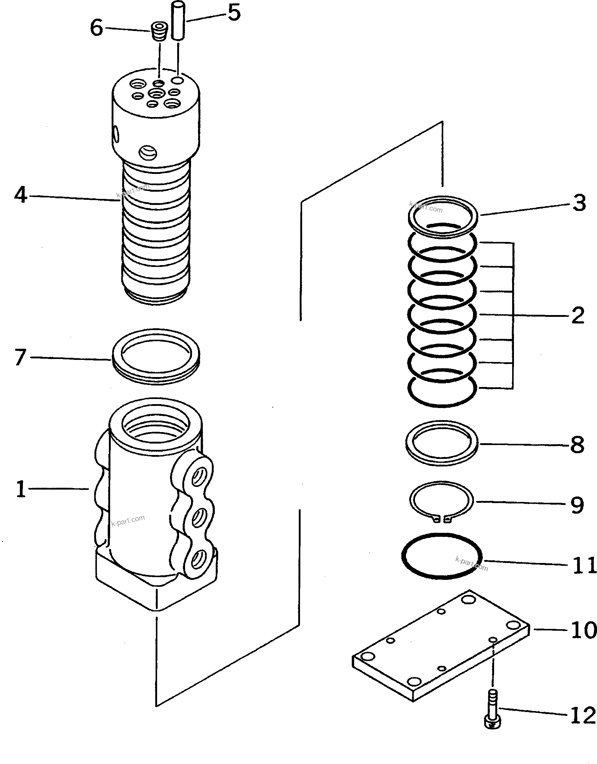 Komatsu parts book diagram for PC03-2 S/N 15001-UP: SWIVEL JOINT (INNER PARTS)