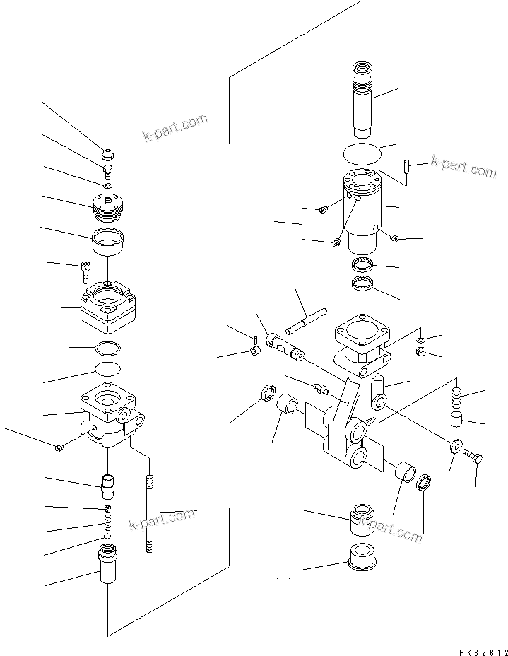 Komatsu parts book diagram for PC03-2 S/N 15001-UP: BREAKER (INNER PARTS)