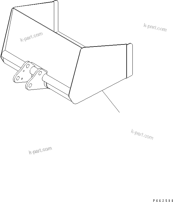 Komatsu parts book diagram for PC03-2 S/N 15001-UP: BUCKET ? (0.1M3) (MINI 0.13M3) WIDTH 600MM