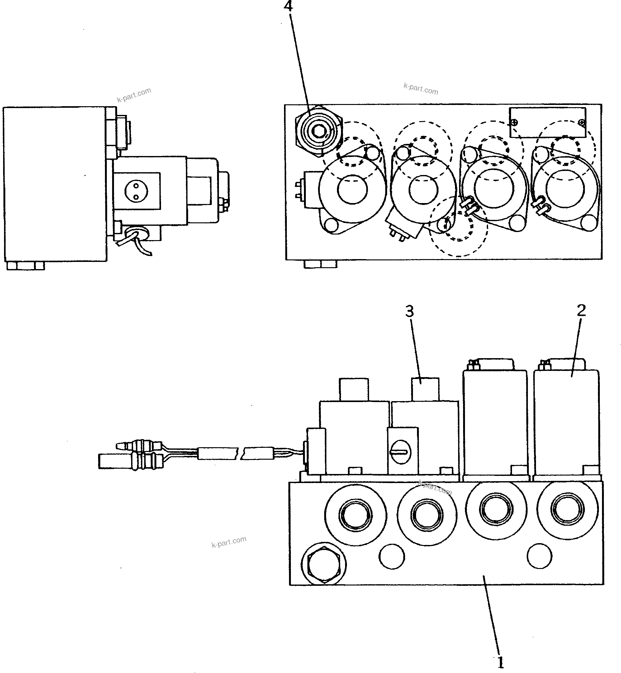 Komatsu parts book diagram for PC07-2 S/N 3001-UP: E.P.C. VALVE (INNER PARTS)(#5461-)