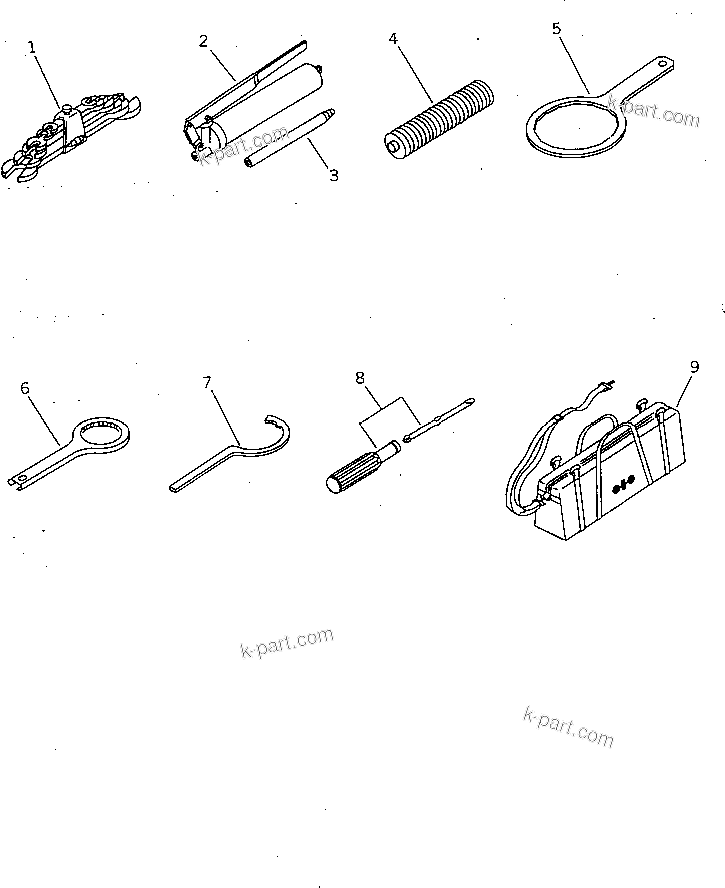 Komatsu parts book diagram for PC07-2 S/N 3001-UP: TOOL