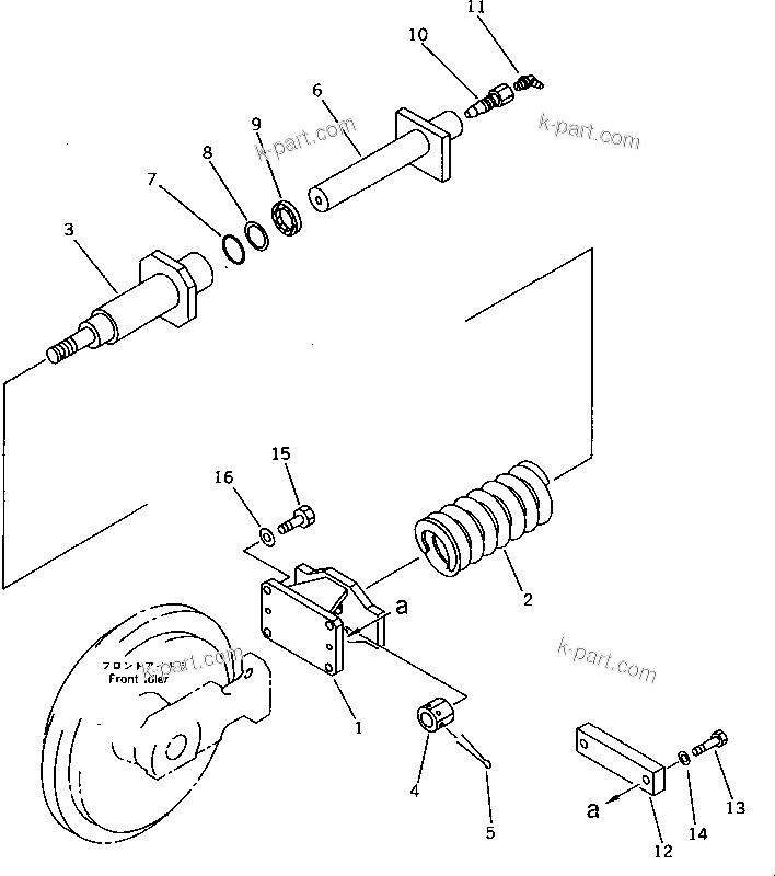 Komatsu parts book diagram for PC10-6 S/N 20001-UP: RECOIL SPRING (FOR RUBBER SHOE)