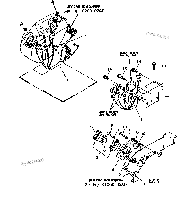 Komatsu parts book diagram for PC10-7 S/N 25001-UP: ELECTRICAL SYSTEM (INSTRUMENT PANEL LINE)(#25001-27776)