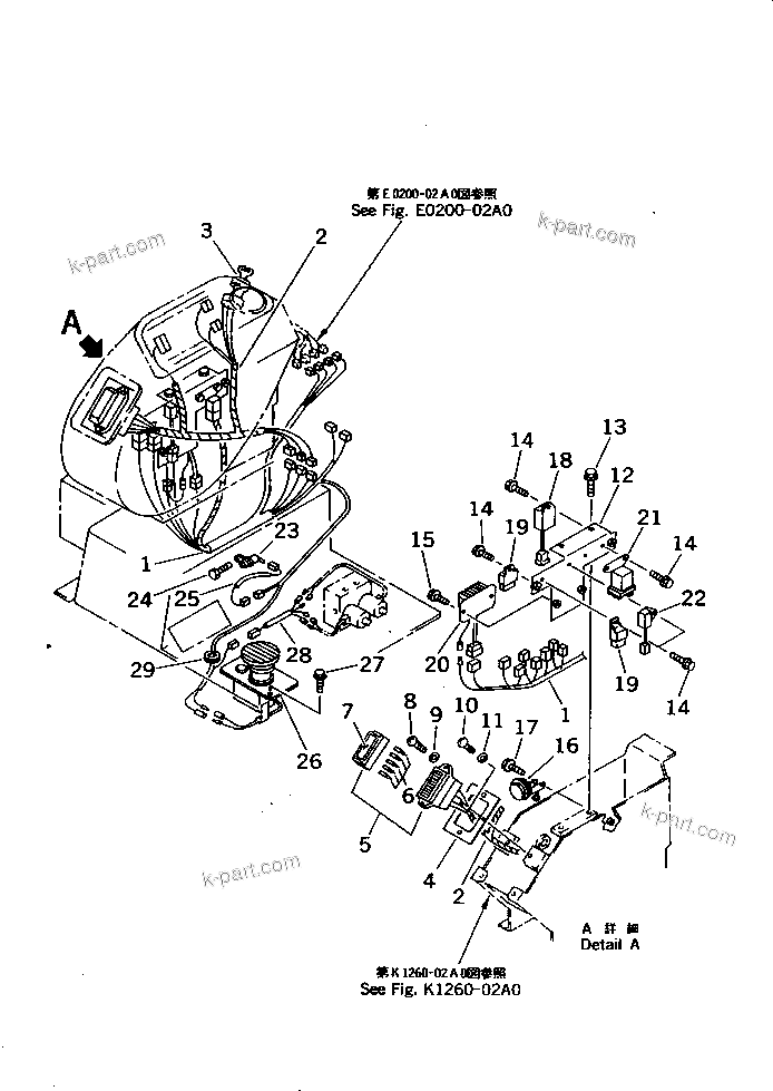 Komatsu parts book diagram for PC10-7 S/N 25001-UP: ELECTRICAL SYSTEM (INSTRUMENT PANEL LINE)(#27777-)