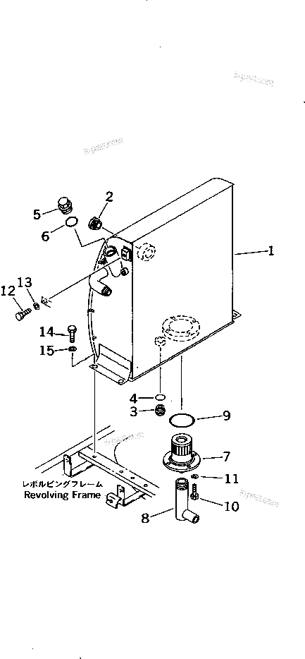 Komatsu parts book diagram for PC10-7 S/N 25001-UP: HYDRAULIC TANK(#27777-)