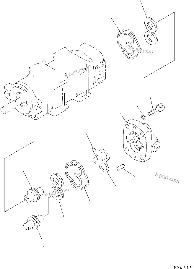 Komatsu parts book diagram for PC10-7 S/N 25001-UP: HYDRAULIC PUMP (4/4) (FOR JAPAN)(#27777-)