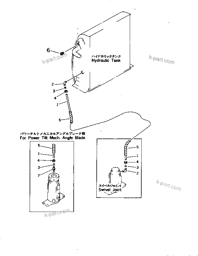 Komatsu parts book diagram for PC10-7 S/N 25001-UP: HYDRAULIC PIPING (DRAIN LINE)(#25929-27776)