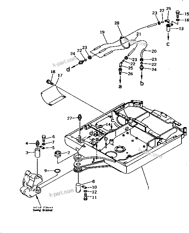 Komatsu parts book diagram for PC10-7 S/N 25001-UP: REVOLVING FRAME
