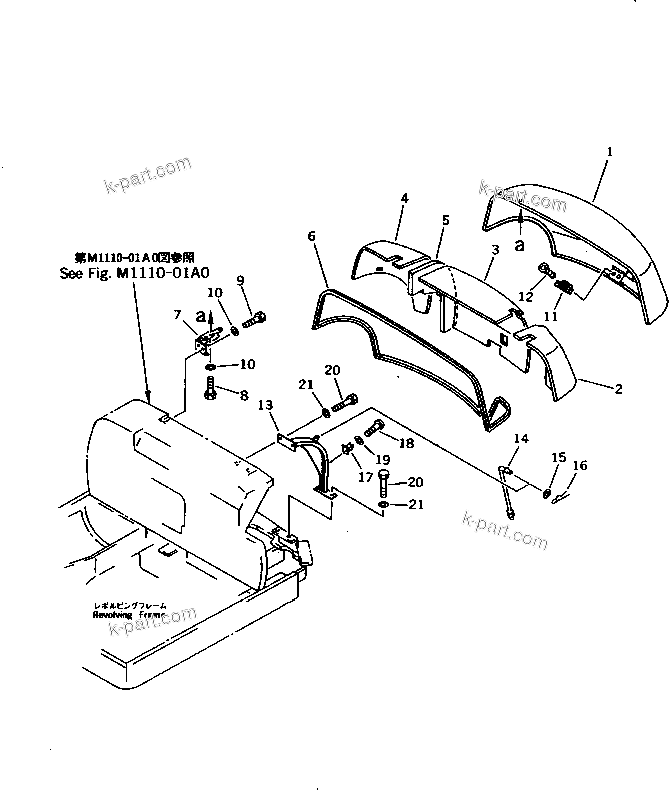 Komatsu parts book diagram for PC10-7 S/N 25001-UP: ENGINE HOOD (2/3)(#25001-27776)