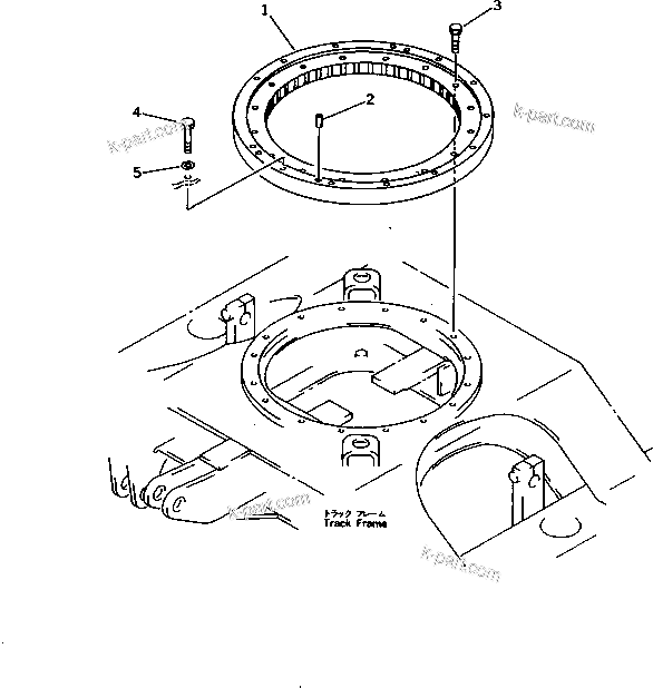 Komatsu parts book diagram for PC10-7 S/N 25001-UP: SWING CIRCLE
